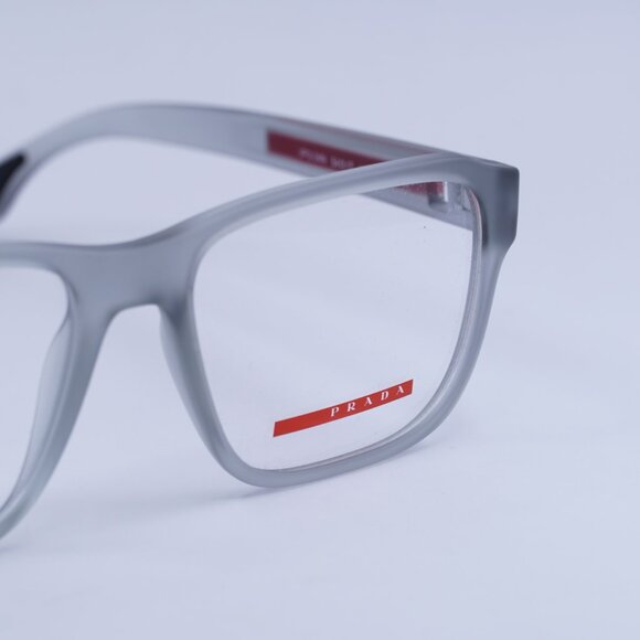 🕶️ New Prada Sport PS04NV 14C1O1 Eyeglasses - Grey Transparent Rubber Frame - Picture 5 of 10